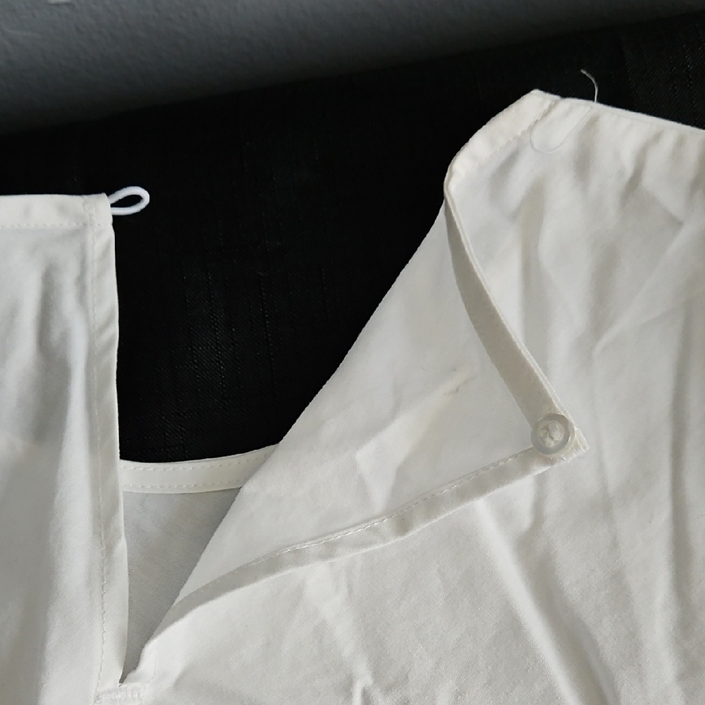 Maje White Smocked Blouse - Picture 9 of 16